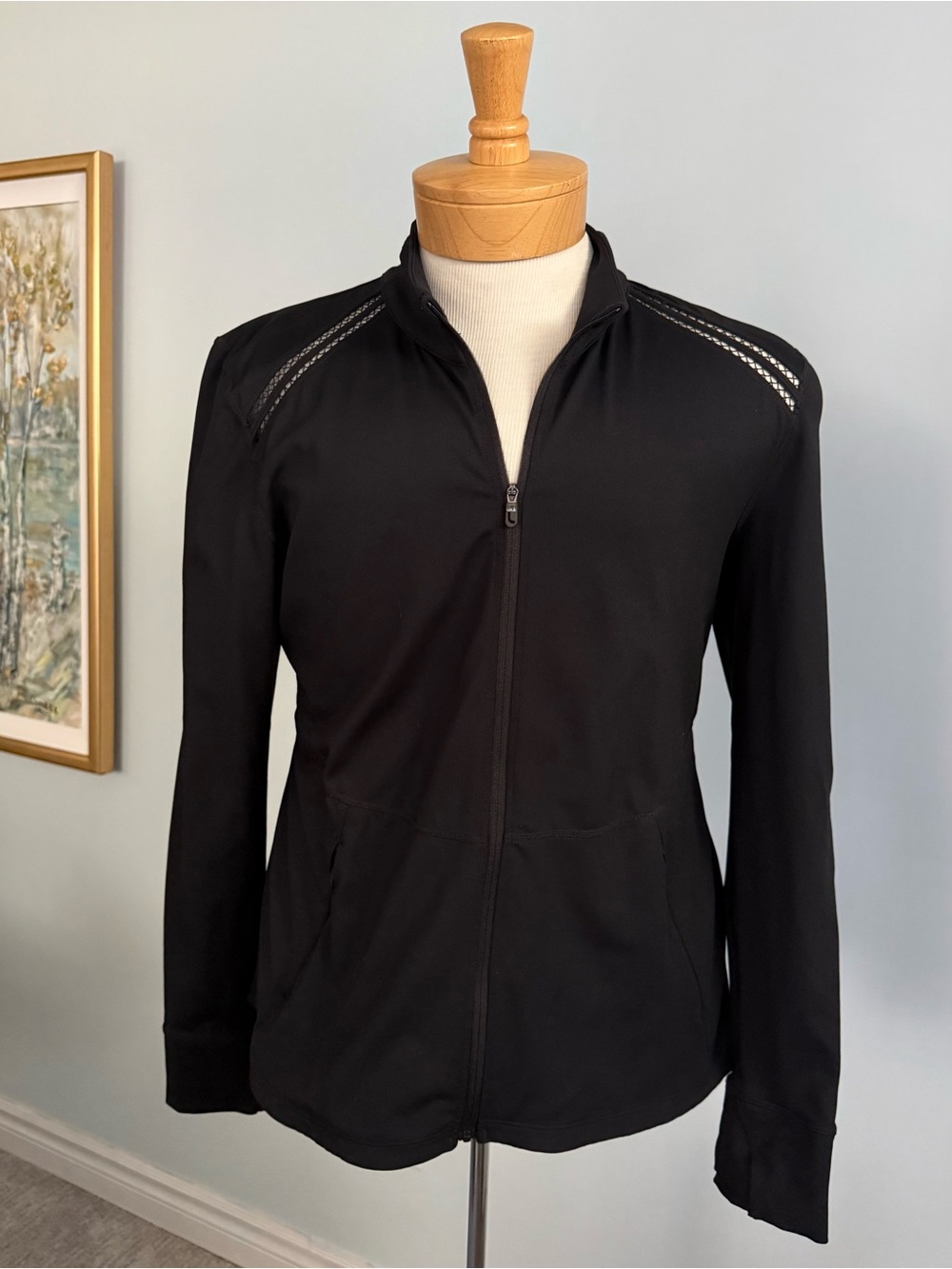 Lolé Black Full Zip Mesh Detail Jacket XL